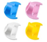 TRKETK 4 reglas de costura para dedos, accesorios de bloqueo de puntada de borde, herramienta de costura de 3/4 mm, kit de plantilla de medidor de costura, regla de acolchado, juego de herramientas