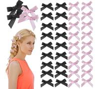 TRKETK 40 Piezas Lazos Pelo Niña Ganchos para el Pelo y Niñas Mini Lazo Horquilla, Antideslizantes Horquilla para Adolescentes Moda para Niñas Accesorios para el Cabello Navidad Bodas Cumpleaños