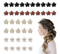 TRKETK 40 Piezas Pinza para el Pelo con Flor Pequeña Mini Clips para el Cabello Pinza para Cabello de Agarre Antideslizante Claw Clips Lindo y Dulce Accesorios de Cabello para Mujere