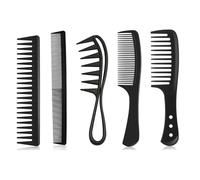 TRKETK 5 Piezas Juego de Peine Profesional Anitirrugas y Antiestático para Pelucas de Cabello Rizado y Ondulado