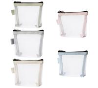 TRKETK 5 Piezas Mini Bolsillos de Malla con Cremallera Bolsas de Cosméticos de Viaje Portátil Impermeable Mini Neceser de Nailon para Maquillaje Llaves Artículos de Tocador Tarjetas