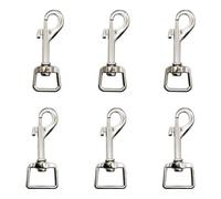 TRKETK 6 Piezas Mosquetón Giratorio Mosquetón de Metal con Perno Giratorio Clip para Correa de Perro de Alta Resistencia para Correa de Llavero Viaje de Campamento