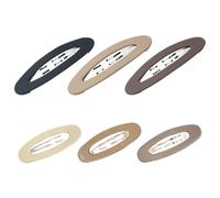 TRKETK 6 Piezas Pinzas para el Pelo Grandes para Mujer Pinzas para el Pelo Mate Elípse Antideslizante Metal Hair Clips Lindo Colores Sólidos Accesorios para Niñas el Cabello Grueso Fino