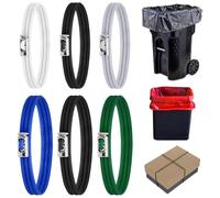 TRKETK 6 Piezas Soporte para Caja de Basura, Anillo de Goma Elástico Bandas Elásticas Grandes Ajustables Soporte para Caja de Basura para la Escuela de Oficina de Baño de Cocina (5 Colores)