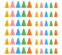TRKETK 60 Piezas Agujas De Tejer Protectores Tapones de Protección de Agujas de Tejer de Goma Coloridas Tapones de Punta de Aguja para Tejer Artesanías Accesorios de Costura y Tejido