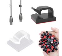 TRKETK 60 Piezas Miniclips de Cable para Exteriores Organizador de Cables Autoadhesivo Clips Sujeta Cables Adhesivos Transparentes para Cables Cargador Hogar Oficina y Luces de Hadas