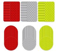 TRKETK 60 Piezas Pegatinas Reflectantes de Advertencia Reflectores de Alta Visibilidad Impermeable Pegatinas de Seguridad Cinta Reflectante para Bicicletas Cochecitos Motos y Cascos