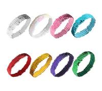 TRKETK 8 Piezas Diademas de Lentejuelas Elásticas para el Pelo con Purpurina Diadema Mujer Elasticas Cinta Pelo Deporte para Niñas y Mujeres Adolescentes Deportes Baile Yoga Paillettes Headband