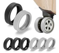 TRKETK 8 Piezas Fundas para Ruedas De Maleta, Fundas Protectoras para Ruedas de Maletero Fundas de Silicona para Ruedas de Maleta Protector de Ruedas de Maletas Resistente al Desgaste y Silencioso