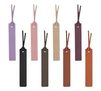 TRKETK 8 Piezas Marcadores de Libros de Cuero con Cuerda Accesorios de Lectura Punto de Libro Personalizado Hermoso Regalo para Hombres Y Mujeres Ratónes De Biblioteca Lectores