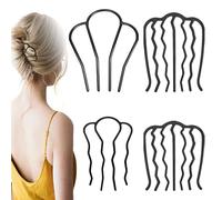 TRKETK 8 Piezas Peine Lateral, Horquilla de Dientes para Peinado Puntas en Forma de U Peine Trenzado Francés Vintage para Moño Recogido Accesorios de Herramientas Horquillas para El Pelo Para Mujeres