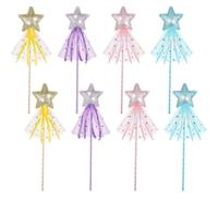TRKETK 8 Piezas Varitas de Estrellas con Purpurina, Varita de Cuento de Hadas para Niñas Varita Mágica para Niños 11 Pulgadas Princesa Estrella de Hadas Varitas Mágicas para Fiestas Cosplay Cumpleaños