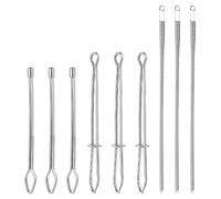 TRKETK 9 Piezas Pinzas Enhebrar Agujas Clips Enhebrado Agujas de Costura Cinturón Elástico Herramientas de Costura Metal Elástica Coser Enhebrador Para Sudaderas Pantalones Uso Doméstico DIY