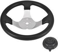 Trkimal Volante de 300 mm con tapa para Taotao Go-Kart y Dune Buggy Carrito de Carreras Accesorio