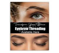 TRKTDXLQRI Eyebrow Threading and Eyelash Care Guide Poster for Beauty Salon Decor and Student Training Framed,16x24inch(40x60cm)