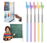 TRLREQ 5 punteros telescópicos para profesores, puntero de mano extensible, pequeño puntero retráctil para aula para profesores de jardín de infantes, suministros para el aula