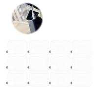 TRLREQ Almohadillas adhesivas y películas para cámara de salpicadero, 12 almohadillas adhesivas de doble cara de 5 x 3 cm y 12 piezas transparentes antiestáticas para parabrisas de 8 x 8 cm