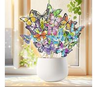 TRLREQ Paquete de 16 pinturas de diamantes para decoración de mariposas, manualidades para niños y adultos, kits para pintura de diamantes