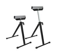 TRMLBE 2 x caballete con ruedas de altura regulable 68-107 cm, plegable, de metal, 30 cm de ancho, con pies antideslizantes, hasta 60 kg, color negro