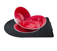 Trochate Esterilla Drenaje Silicona para Platos | Base Plegable Para Fregadero De Cocina,Gran Capacidad Resistente Al Calor Secado Rápido Para Vajilla Y Utensilios