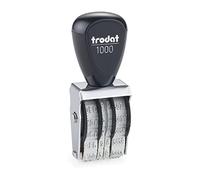 Trodat 1000 Classic Fechador, meses español abreviados, marcada 3 x 19 mm aprox, entintaje manual