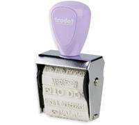Trodat 1129 Creative Mini Sello Púrpura, BULLET Journal, para crear creativos, 12 impresiones, alemán, sello creativo