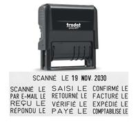 Trodat 4817A - Sello fechador, color negro (versión francesa)