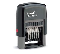 Trodat 4846 - Numerador estándar, 6 cifras, 4 mm 6 bandas de números, Altura 4 m