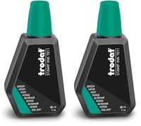 Trodat 7011 Tinta para Sellos de Entintado Manual, 28ml, Verde (Paquete de 2)