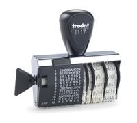 Trodat- Mehrzweckstempel Sello con Banda de Palabras y Fecha, Color, 6 x 56 mm (