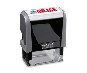 Trodat Office Printy 4912 - Sello automático (47 x 18 mm), color azul y rojo