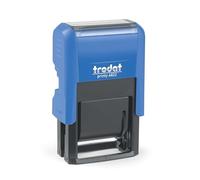 Trodat Printy 4.0 - Sello multifórmula 4822A BL/BL (12 fórmulas en francés), altura de texto 4 mm, tinta azul incluida, tinta automática, recargable, formato de impresión: 27 x 4 mm