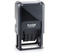 Trodat Printy 4750/L2 - Fecha con texto comercial, color azul y rojo Pagado