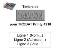 Trodat Printy 4910 - Huella de goma para sellos personalizados