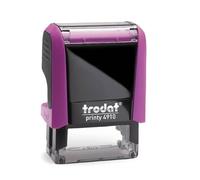 Trodat Printy 4910 - Sello de nombre personalizable con texto personalizable, diseño en línea, sello de empresa, sello de texto, sello médico, máx. 3 líneas, 26 x 9 mm