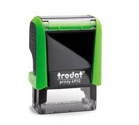 Trodat Printy 4910 - Sello de nombre personalizable con texto personalizable, diseño en línea, sello de empresa, sello de texto, sello médico, máx. 3 líneas, 26 x 9 mm