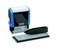 Trodat Printy 4911 - Sello autoentintado, cuerpo azul, tinta negra, 29 x 54 x 69 mm
