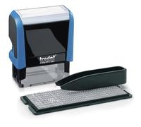 Trodat Printy 4911 - Sello de Entintaje Automático con Tinta Incorporada e Imprentilla para Componer un Texto de Hasta 3 Líneas - Tinta Negra