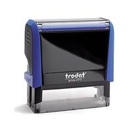 Trodat Printy 4915 - Sello máximo de 10 líneas con texto deseado, aquí mismo en línea, color azul - sello de empresa, sello de dirección, con texto deseado, 69 x 24 mm - 7 líneas