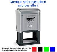 Trodat Printy 4927 - Sello (60 x 40 mm, para 11 líneas, en diferentes colores, diseño en línea), color gris