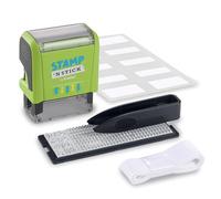 Trodat 's Stamp 'N Stick - Sello de goma Typo DIY - Crea tu propio sello textil personalizado - Dermatológicamente probado - Ideal para marcar ropa y pertenencias de niños con su nombre e iconos