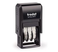Trodat Sello de fecha Printy 4810, mes en letras, 3,8 mm, alemán, color negro, 2