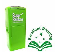 Trodat Sello para profesores, sello de marcado educativo, sellos de recompensa para la escuela, excelente diseño de libro de lectura, tamaño de impresión 23 x 23 mm, tinta verde