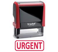 TRODAT - Sello X-print 4912 - Fórmula comercial (texto y Picto, "URGENT", color rojo