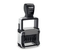 Trodat Sellos profesionales 5430 autoentintables con texto copiado, impresión de 41 x 24 mm, color azul y rojo