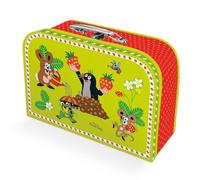 TRÖTSCH - Der kleine Maulwurf Minikoffer Erdbeere: Pappkoffer Reisekoffer Kinder Spielkoffer