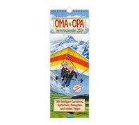 Trötsch Maxi-Streifenkalender Oma und Opa Terminkalender 2024 - mit lustigen Cartoons, Sprüchen, Rezepten und vielen Tipps: Wandkalender