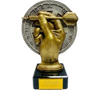 Trofeo Dardos GRABADO Premio 501 Cricket de 19 cm de altura