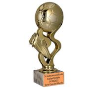 Trofeo de fútbol de Larius - ST4 (con texto personalizado, dorado)