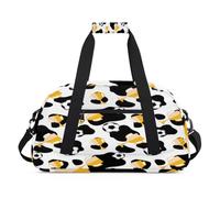 Trofeo de fútbol de vacas para niños y niñas, estampado de fútbol durante la noche, bolsa de viaje de fin de semana, bolsa de viaje de 24 L, bolsa de deporte para gimnasio, bolsa de práctica, color,